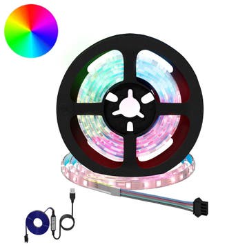 vidaXL LED-strip 2 pcs Zwart en transparant 1000 mm Koper en, Verzenden, Nieuw