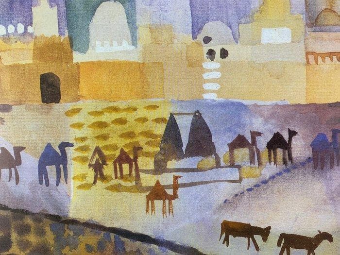 August Macke (after) - Kairouan I, 1914 - Artprint - 40 x 50, Antiek en Kunst, Kunst | Designobjecten