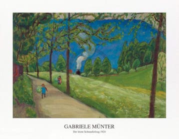 Kunstdruk Gabriele Münter - Der letzte Schnauferlzug 1924, Verzenden, Nieuw