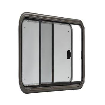 Schuifraam Caravan 450x500mm Polyplastic Duoplissé - links, Caravans en Kamperen, Caravans