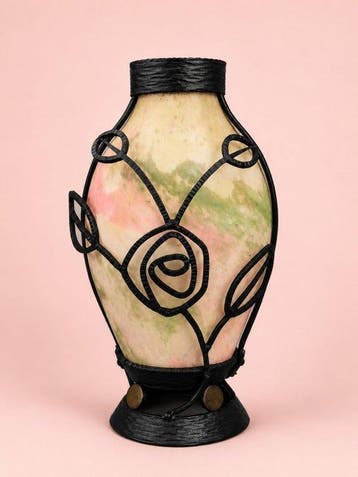 Muller Muller Frères Lunéville – Rare Vase Art Déco en Verre, Antiek en Kunst