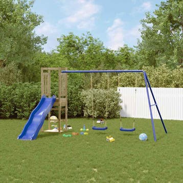 vidaXL Speelhuis geïmpregneerd grenenhout, Kinderen en Baby's, Speelgoed | Buiten | Speeltoestellen, Verzenden, Nieuw