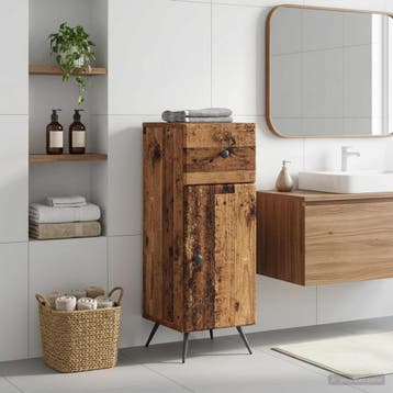 vidaXL Badkamer Opbergkast BREDA Oud hout 30 x 31 x 80 cm, Verzenden, Nieuw