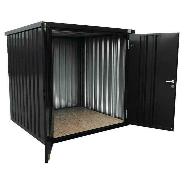 Zwarte 2x2 container met enkele deur, Doe-het-zelf en Verbouw, Containers, Ophalen of Verzenden