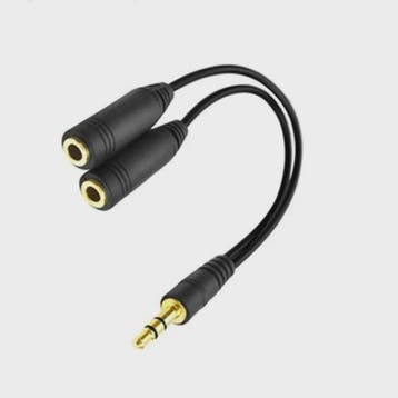 3.5mm Y-Splitter Kabel: 1 Male naar 2 Female Audio Adapter v, Verzenden, Nieuw
