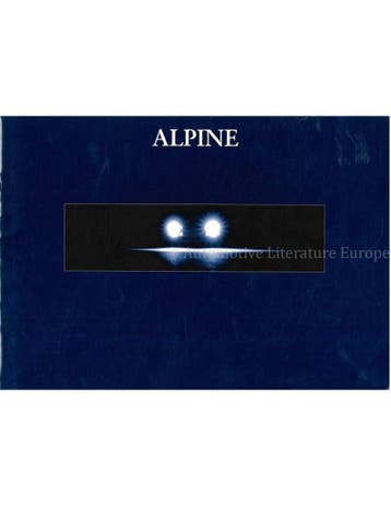 1993 ALPINE A610 TURBO BROCHURE ITALIAANS, Nieuw, Author