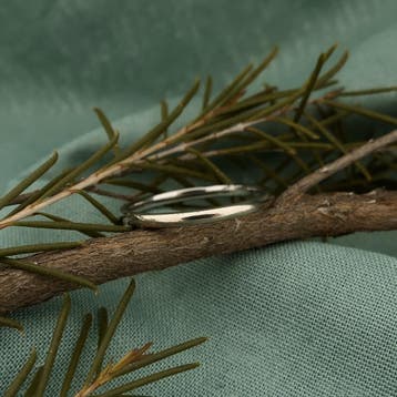 Witgouden aanschuifring, Sieraden, Tassen en Uiterlijk, Ringen, Gebruikt, 19 tot 20, Ophalen of Verzenden, Dame