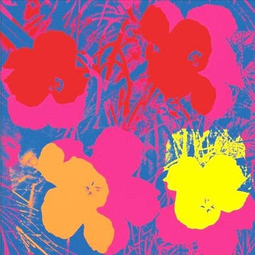 (After) Andy Warhol (1928-1987) - Flowers (red, yellow,