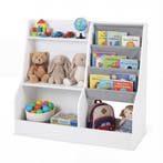 LIVSK Kinderboekenkast - 3 Niveaus - Stoffen Zakken - Houten, Boeken, Verzenden, Nieuw