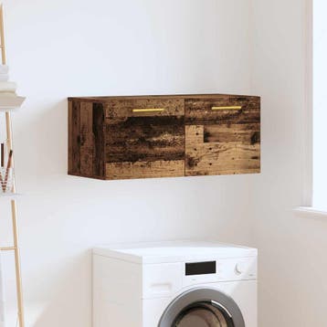 vidaXL Wandkast 80 x 36.5 x 35 cm Bewerkt hout Oud hout, Huis en Inrichting, Kasten | Overige, Verzenden, Nieuw