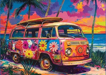 Eurographics puzzel - XXL Pieces VW van €16,99 voor €8,50, Ophalen of Verzenden, Nieuw