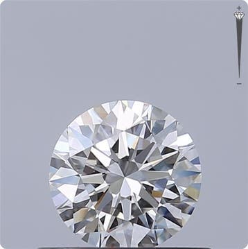 1 pcs Diamant (Natuurlijk) - 0.50 ct - Rond - D (kleurloos), Nieuw