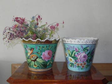 Bloempot (2) - Porselein
