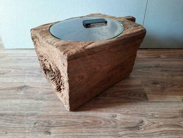 Bijzettafel of plantenbak, planten trog, salontafel, lesung, Huis en Inrichting, Tafels | Sidetables, Teakhout, Nieuw, Ophalen of Verzenden