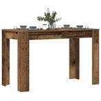 Eettafel 120x60x76 cm bewerkt hout oud houtkleurig, Huis en Inrichting, Tafels | Eettafels, Verzenden, Nieuw