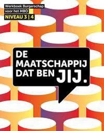 De maatschappij dat ben JIJ / niveau 3-4 / Maatschappij, Boeken, Schoolboeken, Verzenden, Zo goed als nieuw, Tamara Ackermans