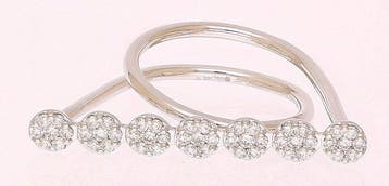 Ring - 18 karaat Witgoud - 0.58ct. tw. Diamant (Natuurlijk), Nieuw