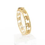 Gouden armband met olifanten; Maat S (Slavenarmband), Ophalen of Verzenden, Gebruikt, Overige kleuren, Goud