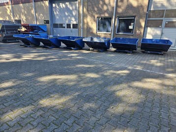 Kiepbak kantelbak spanenbak heftruck 900 liter, Voorzetapparatuur