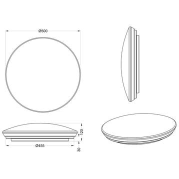 LED Plafondlamp - Badkamerlamp - Trion Acinoa -, Ophalen of Verzenden, Nieuw, Kunststof, Overige fittingen