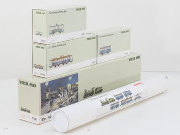 Schaal H0 Trix 21230 5-delige Der König-Ludwig-Zug trein..., Gebruikt, Gelijkstroom, Trix, Overige typen
