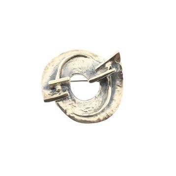 Zilveren abstracte broche/hanger (Hanger of bedel), Ophalen of Verzenden, Gebruikt, Zilver, Overige merken