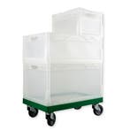 Stapelkrat doorzichtig, 60 40 kratten transparant, opbergbox, 40 tot 60 cm, Verzenden, 50 tot 75 cm, Krat