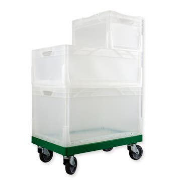 Stapelkrat doorzichtig, 60 40 kratten transparant, opbergbox, 40 tot 60 cm, Verzenden, 50 tot 75 cm, Krat