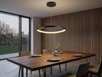 Veiling - Hanglamp Zwart 62cm 50W LED CCT 3 Kleur & 3 Stappe, Nieuw