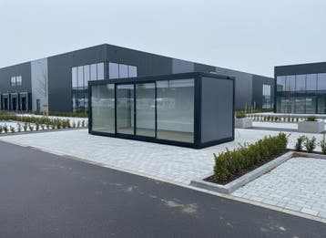 Nieuwe woonunits/kantoorunits met glazen pui 6 x 2,5 meter, Ophalen, Nieuw