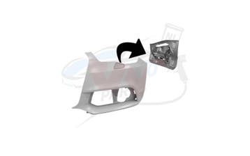 Audi A1 Voorbumper blad hoek links met PDC, kap en mechan..., Bumper, Nieuw, Links, Audi