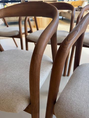 Armstoel Rayven - Bruin - Set van 6 - Eleonora, Huis en Inrichting, Stoelen, Bruin, Nieuw, Scandinavisch, Ophalen of Verzenden