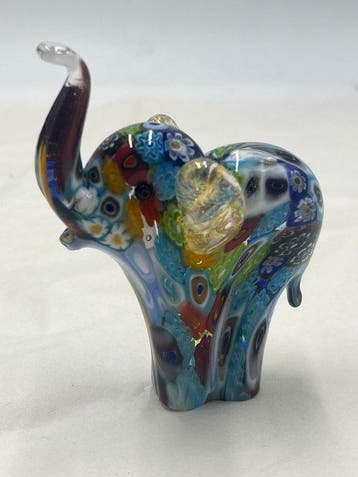 Livio Campanella - Vaas - Muranoglas - Olifant in