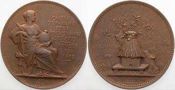 Brons medaille 1894 Frankreich Dritte Republik, 1870-1940, Verzenden