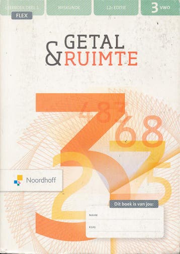 Getal en Ruimte 12e editie Leerboek Flex 3 deel 1 VWO, Verzenden, Nieuw