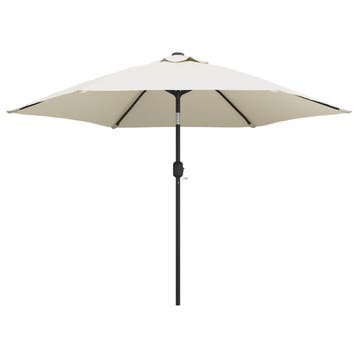 vidaXL Parasol met stalen paal 3 m zandwit, Verzenden, Nieuw, 2 tot 3 meter