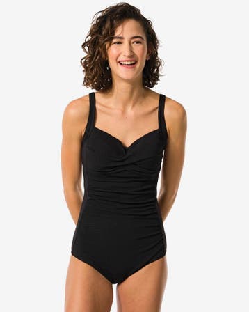HEMA Dames badpak control zwart 25% korting ; vanaf 11.99, Verzenden, Nieuw