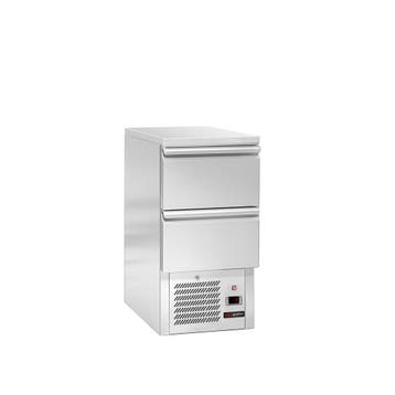 GGM Gastro | Koelwerkbank ECO - 450x700mm - met 2 lades |, Verzenden, Nieuw in verpakking, RVS Meubilair