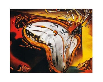 Kunstdruk Salvador Dali - Les montres molles 50x40cm, Verzenden, Nieuw
