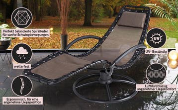 Relax Lounger Eve Mocha met schommelfunctie (Tafels-Stoelen), Verzenden, Nieuw