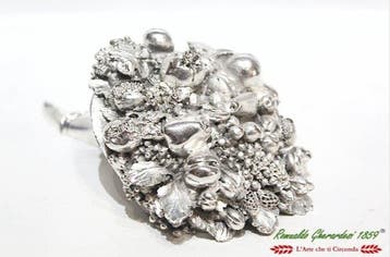 Mida Argenti lastra argento - sculptuur, Cornucopia - 6 cm -