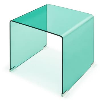 Bijzettafel Varlofrek gehard glas 50x50x50 cm groen [en.casa, Huis en Inrichting, Verzenden, Nieuw