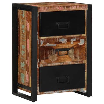 vidaXL Ladekast Multicolor 50x35x70 cm Massief Hout, Minder dan 50 cm, Verzenden, Nieuw, Minder dan 100 cm