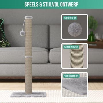 2dekans | Avalo Krabpaal met Speelballetje - 36x36x74 -, Ophalen of Verzenden, Zo goed als nieuw