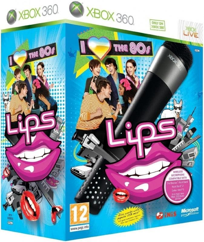 Lips I Love the 80s + 1 Microfoon (Xbox 360), Spelcomputers en Games, Games | Xbox 360, Gebruikt, Vanaf 7 jaar, Verzenden