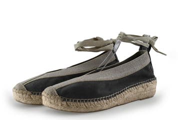 Shabbies Amsterdam Espadrilles in maat 38 Grijs, Shabbies Amsterdam, Verzenden, Zo goed als nieuw, Grijs