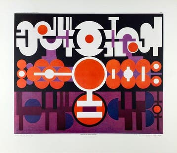 Auguste Herbin - NEZ 1971 - Vintage Collotype Print - 60/70