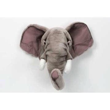 Pluche olifant knuffel - dierenhoofd - 45 cm, Verzenden, Nieuw