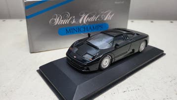 Minichamps Bugatti EB 110 Zwart - Schaal 1:43, Hobby en Vrije tijd, Ophalen of Verzenden, Nieuw