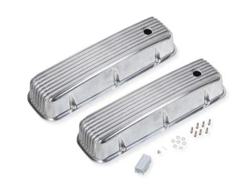 Valve Covers, Cast Aluminum, Polished, Finned Top, Chevy,, Ophalen of Verzenden, Nieuw